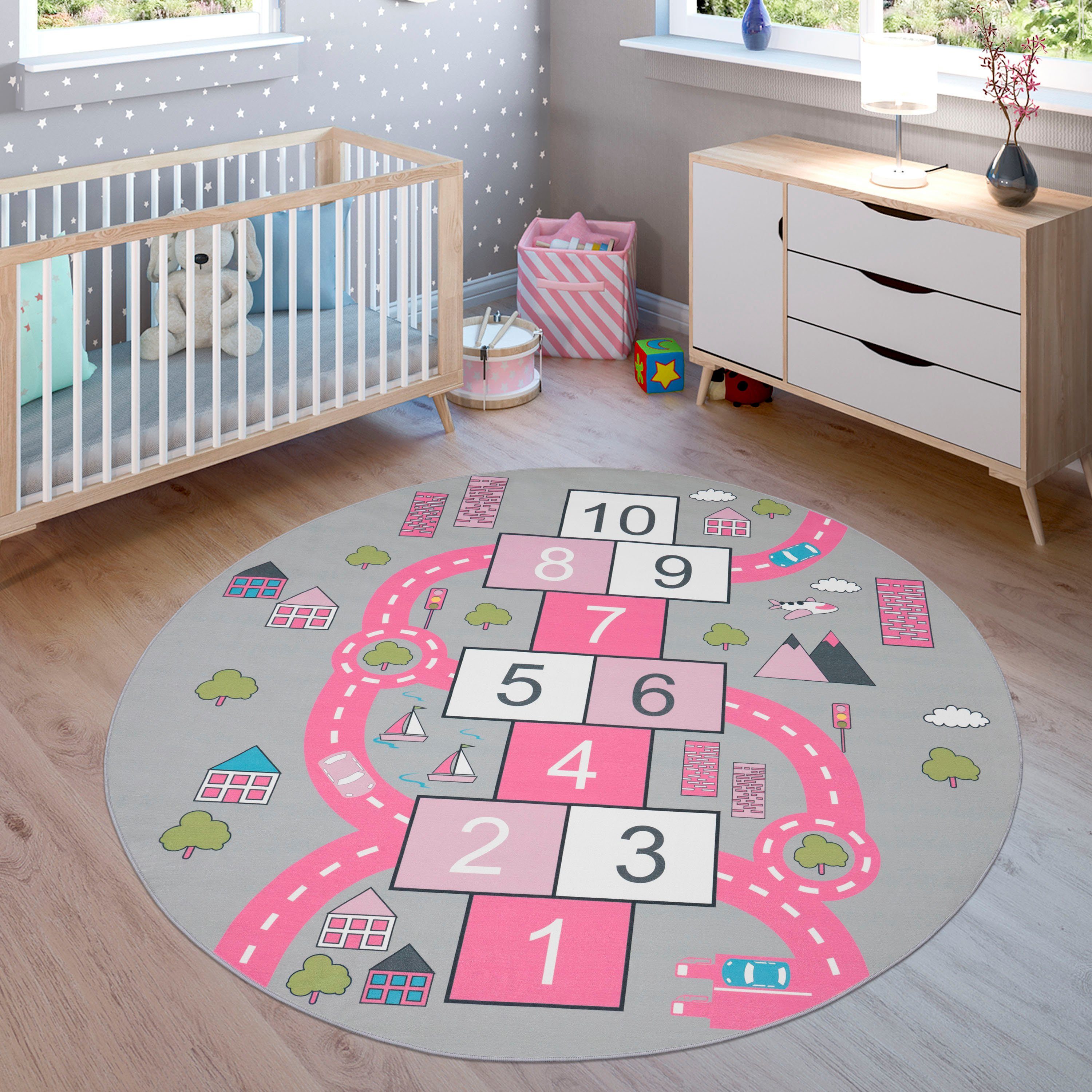 Paco Home Kinderteppich Bino 569, rund, günstig online kaufen