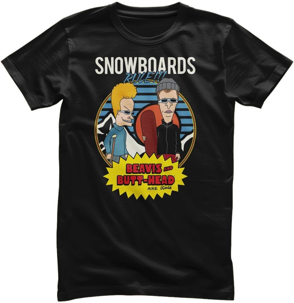 BEAVIS and BUTT-HEAD T-Shirt Snowboards Rule!!! T-Shirt