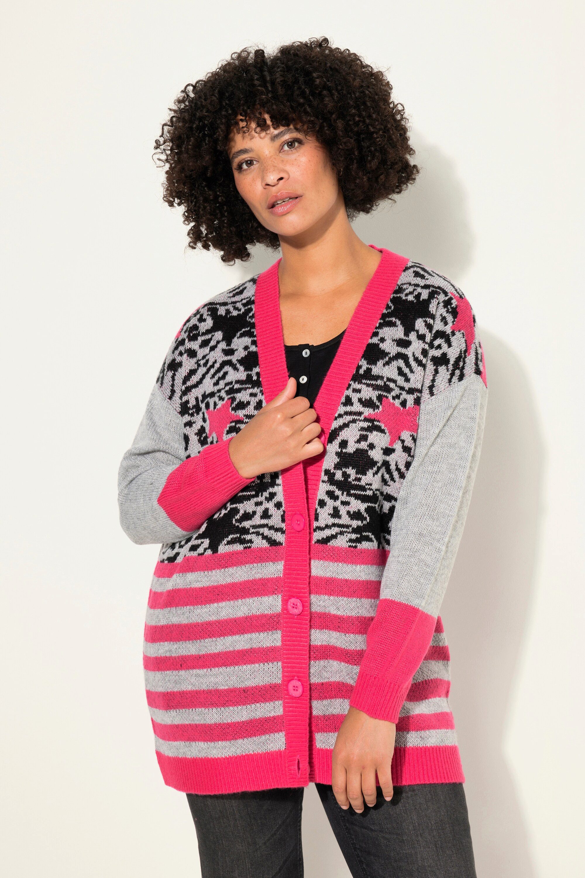 Strickjacke Strickjacke Mustermix Langarm
