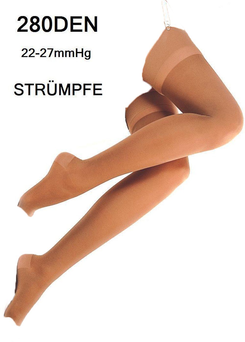 YESET Strumpfhose Stützstrümpfe Straps-Strümpfe Kompressionsstrümpfe Zehen offen 280DEN 280 DEN Kompression