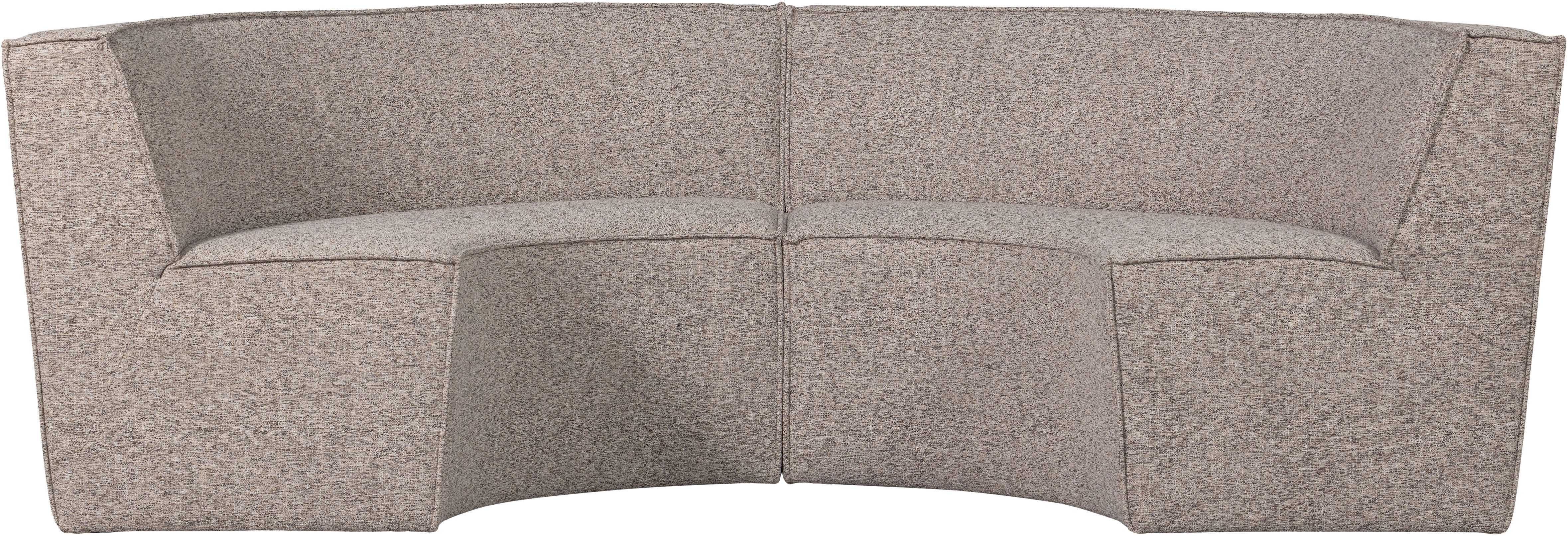 WOOOD Küchensofa Europa mit runder Formgebung und Grobgewebe-Bezug B262 x T131 x H85 cm, Sehr hohe Verschleißfestigkeit, Tragkraft 300 kg, Teflon-Imprägnierung