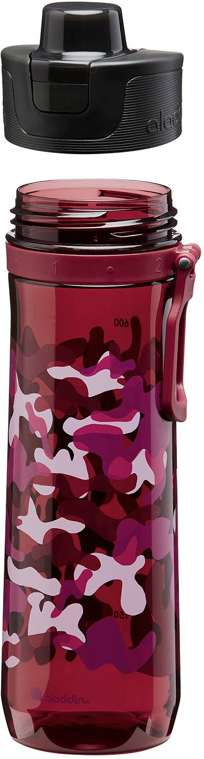 aladdin Trinkflasche Tracker, Sports 0,8 auslaufsicher, Kunststoff, rot Liter