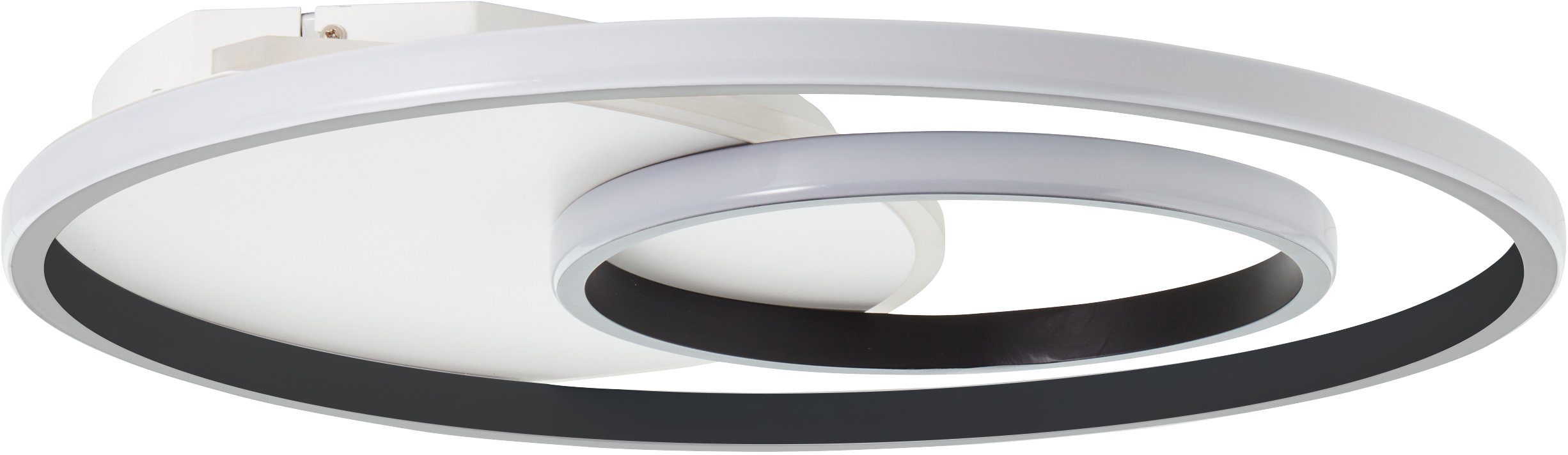 LED Lampe, Merapi, 3000K, Metall/Kunststof Deckenleuchte weiß/schwarz, 51x51cm Brilliant Merapi Deckenleuchte