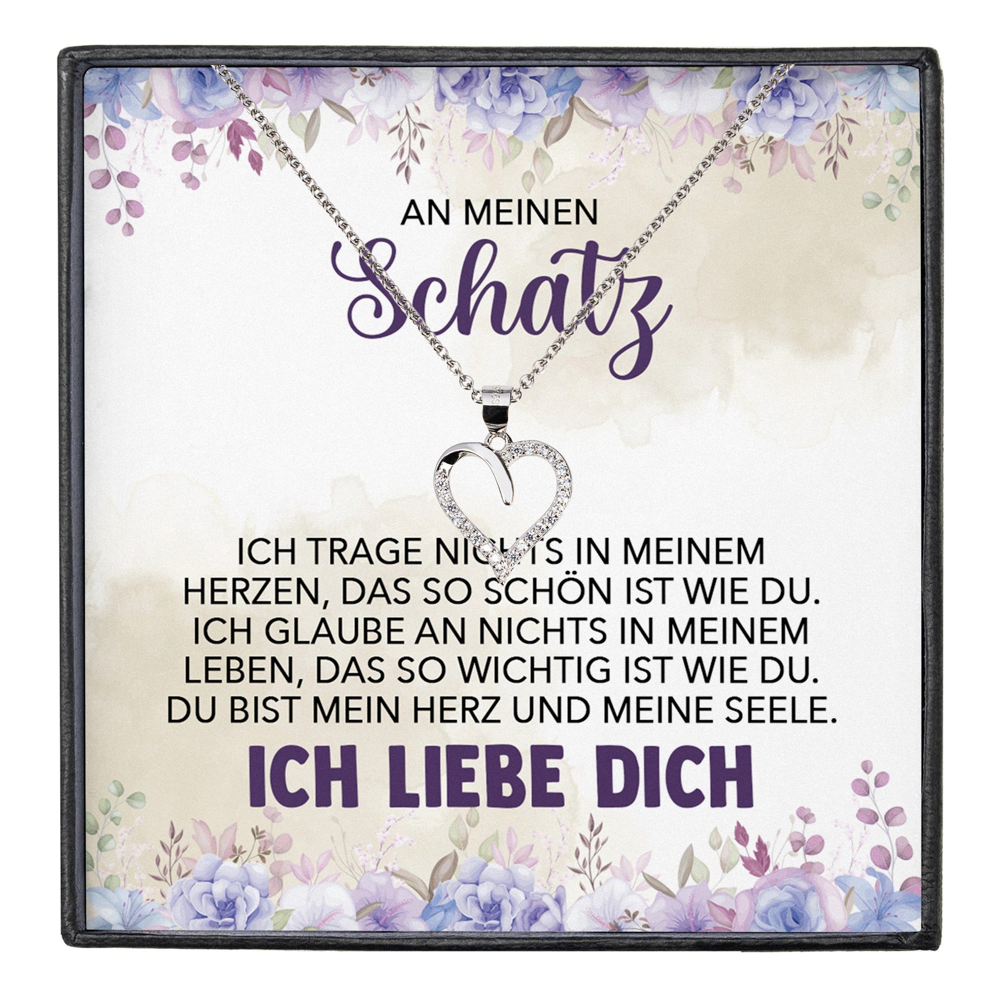 Schmuckset Frauen Ich Liebe Dich Geschenk Schatz Herz Halskette Damen Schmuck