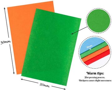 Homewit Bastelfilz Filzstoff 40/50 Farben Bastelfilz Stoff Fabric Filzplatten zum Basteln, zum DIY Handwerk Nähen Manual Decoration