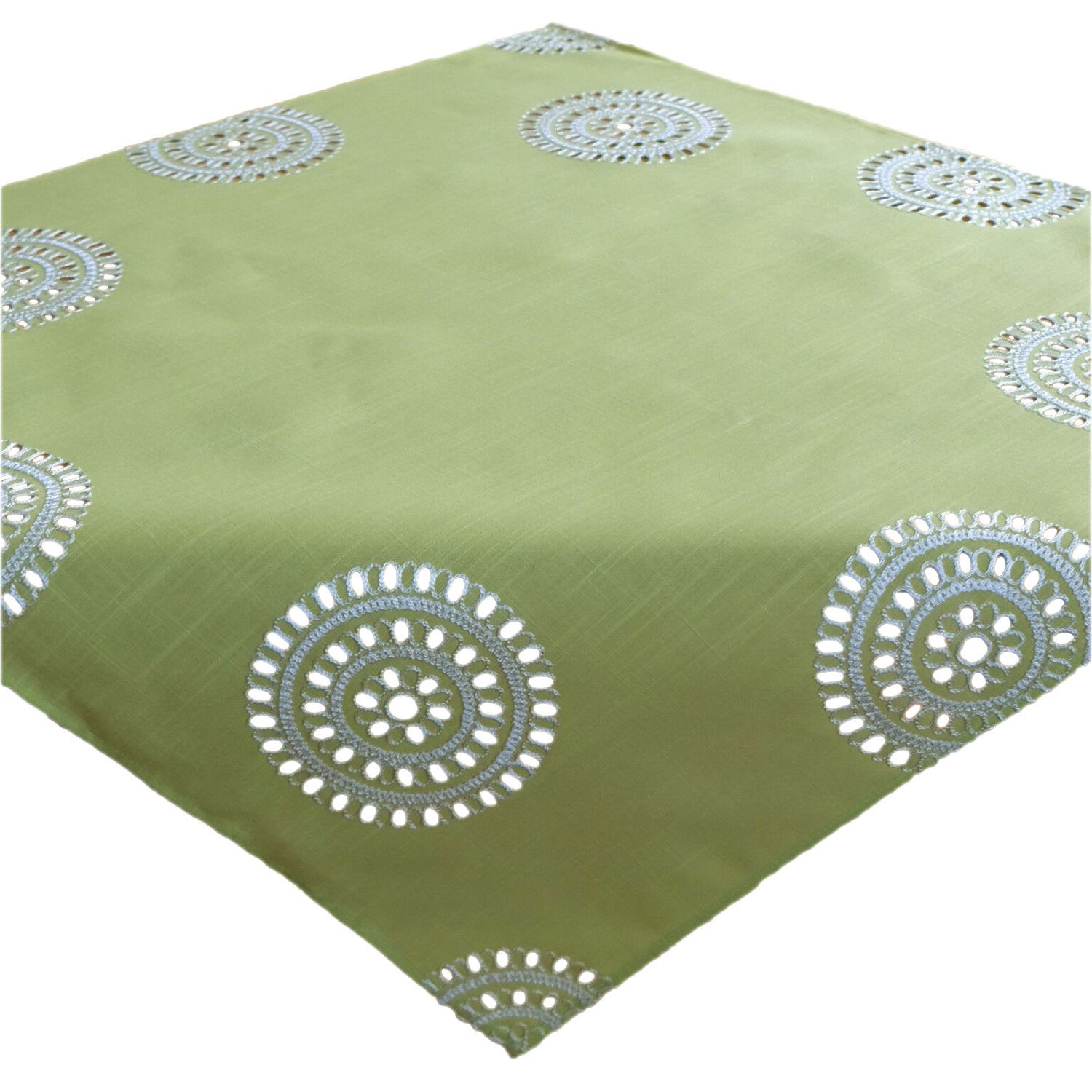 texpot Tischdecke Stickerei Kreise Tischläufer Kurbelstickerei (1-tlg)