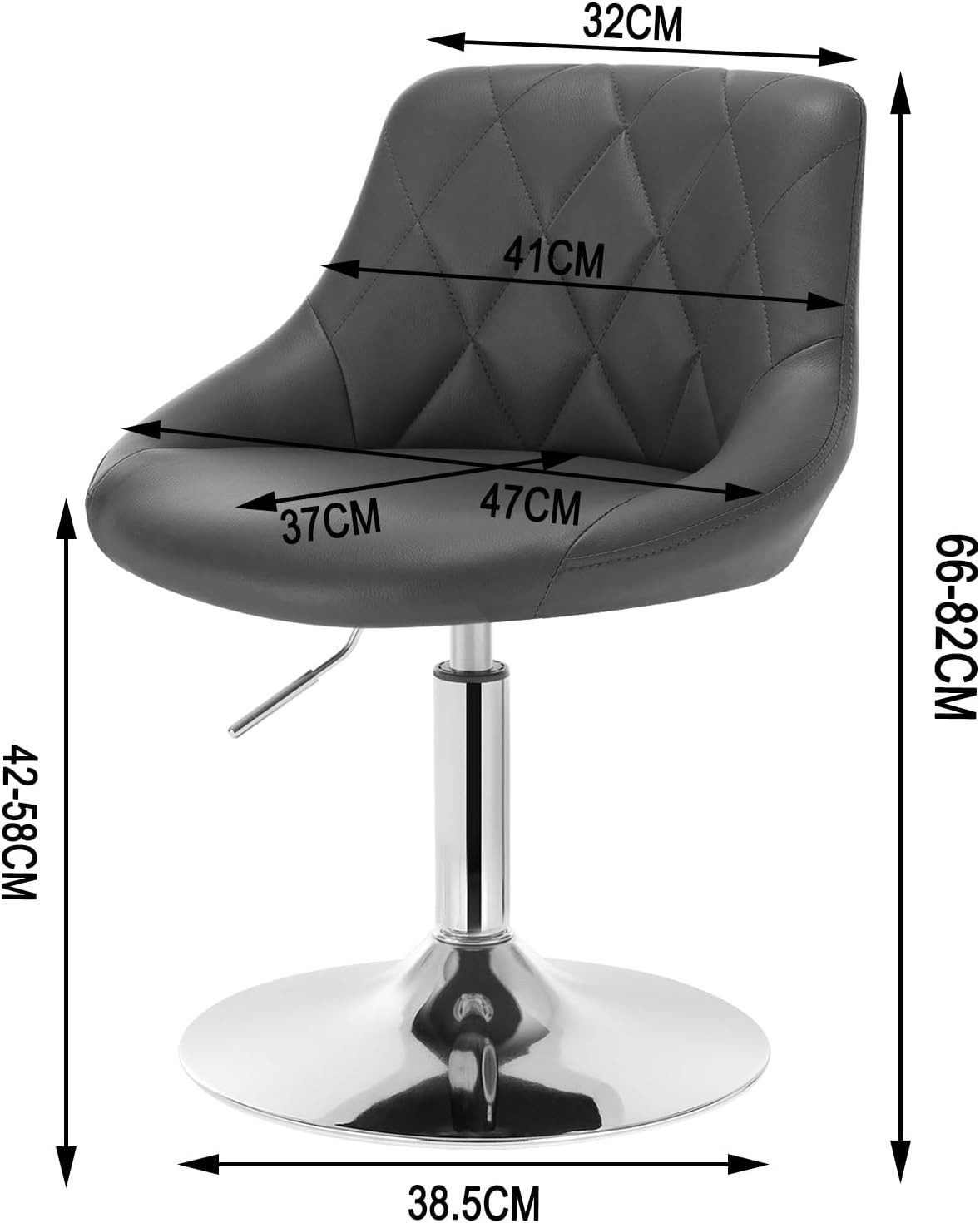 Woltu Barhocker (2 St), Barsessel Relaxsessel Loungesessel höhenverstellbar