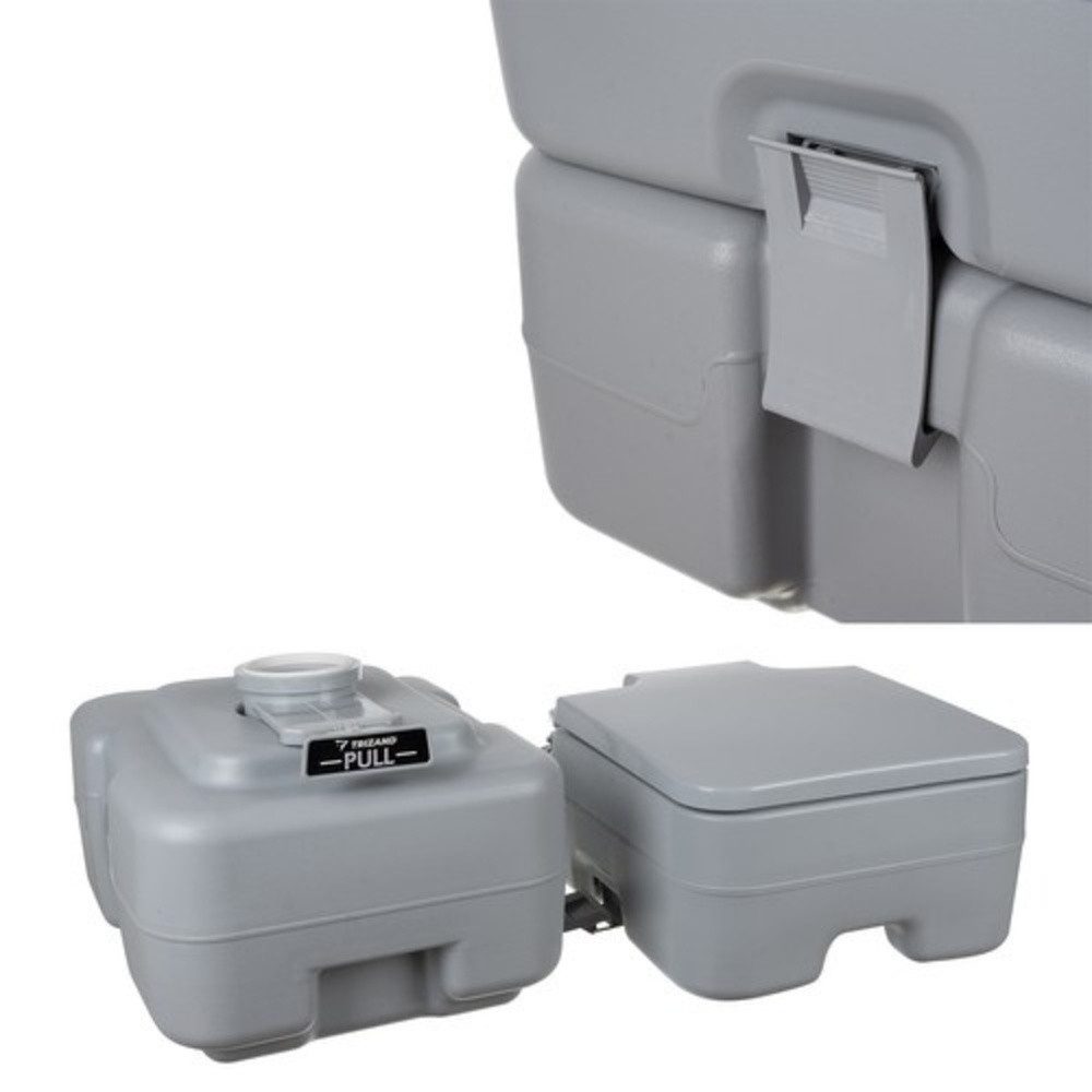Trizand Campingtoilette Tragbare Toilette Camping, (Spar-Set, 1-St., Spülwasserversorgung), Abflussdeckel für hygienische und auslaufsichere Entleerung – Bild 3 von 5