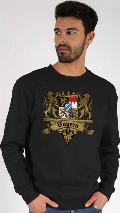 Shirtracer Sweatshirt Bayern Wappen Bayernland Freistaat Bayern (1-tlg) Mode für Oktoberfest Herren