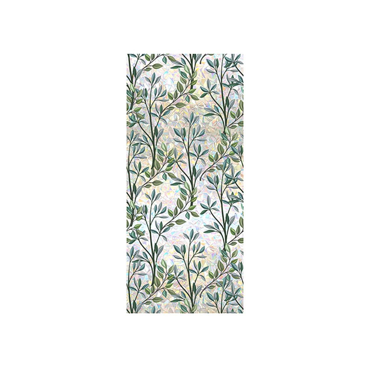 Coonoor Fensterfolie Sichtschutzfolie for Fenster, Grüne Rankenblätter, Sta günstig online kaufen