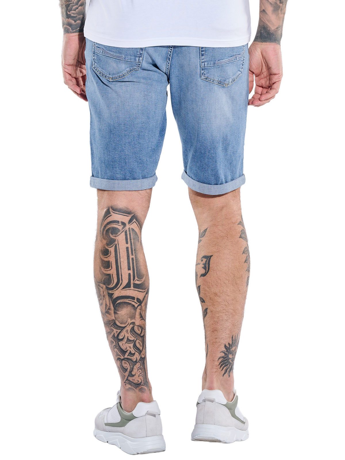 emilio adani Jeansshorts Herren Sportive 5-Pocket-Shorts, Hellblau