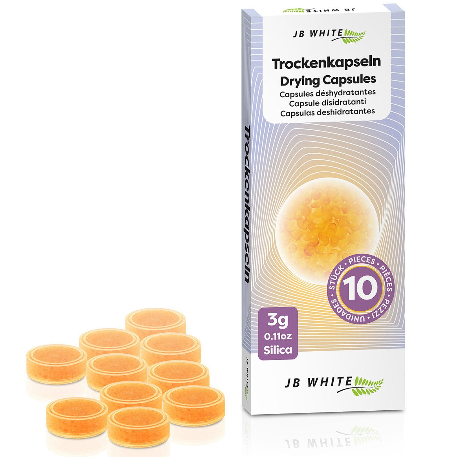 JB White Cerumenfilter Trockenkapseln Hörgeräte für Phonak C&C Dry-Capy Ladestation Charger, Kieselgel-Perlen mit Farbindikator zur Entfeuchtung, 100% kompatibel z