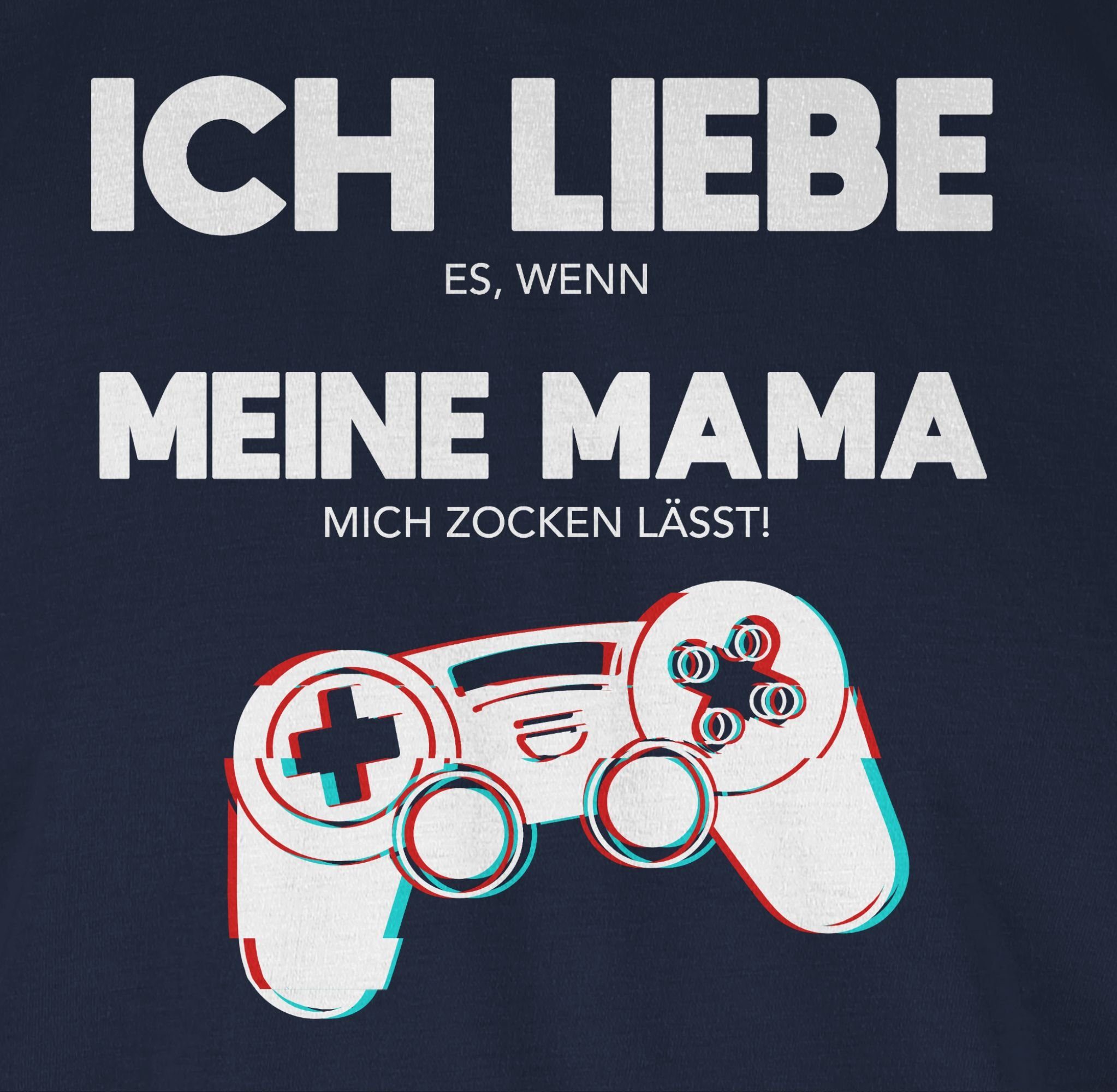 Shirtracer T-Shirt Ich liebe es, wenn meine Mama mich zocken lässt - Controller Glitch Nerd Geschenke
