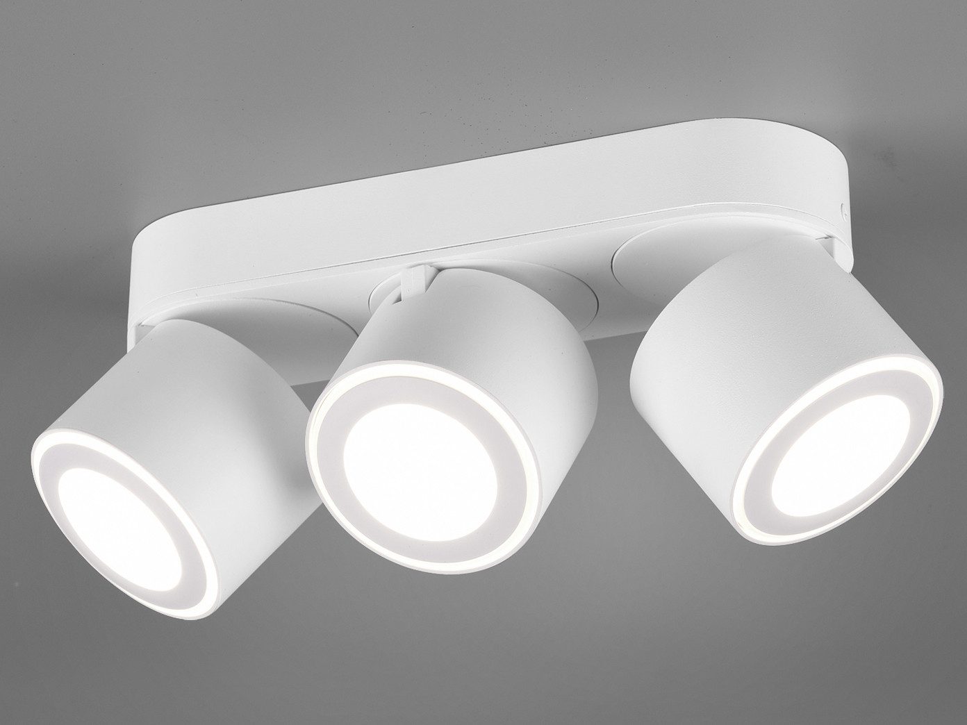 TRIO Leuchten LED Deckenstrahler, LED fest integriert, Warmweiß, Spots für Decke aus Metall, Aufputz oder Einbau-Strahler innen, B:27cm