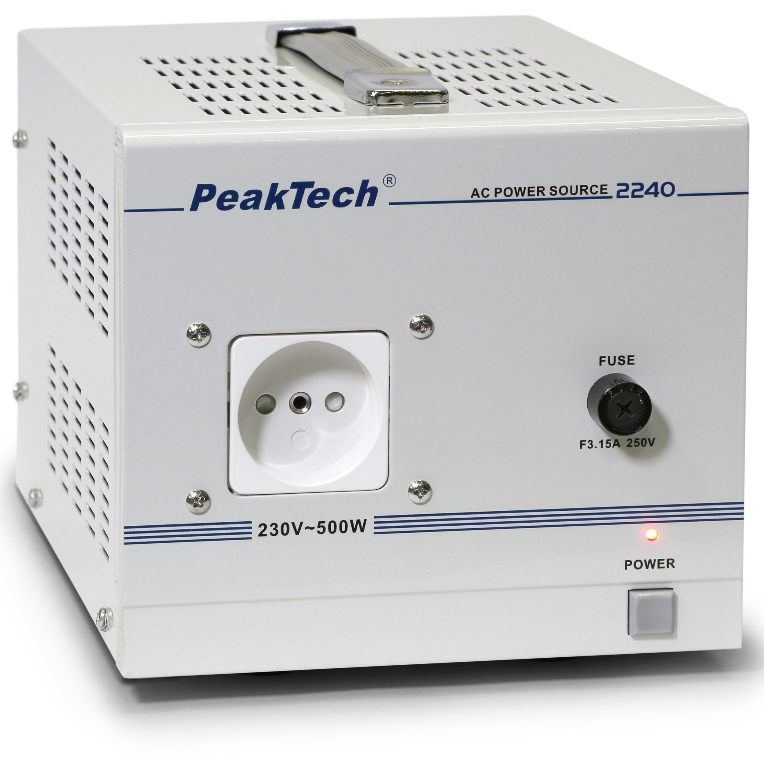 PeakTech P 2240: Trenntransformator ~ 230 V AC @ 2,5A ~ 500 W Labor-Netzteil
