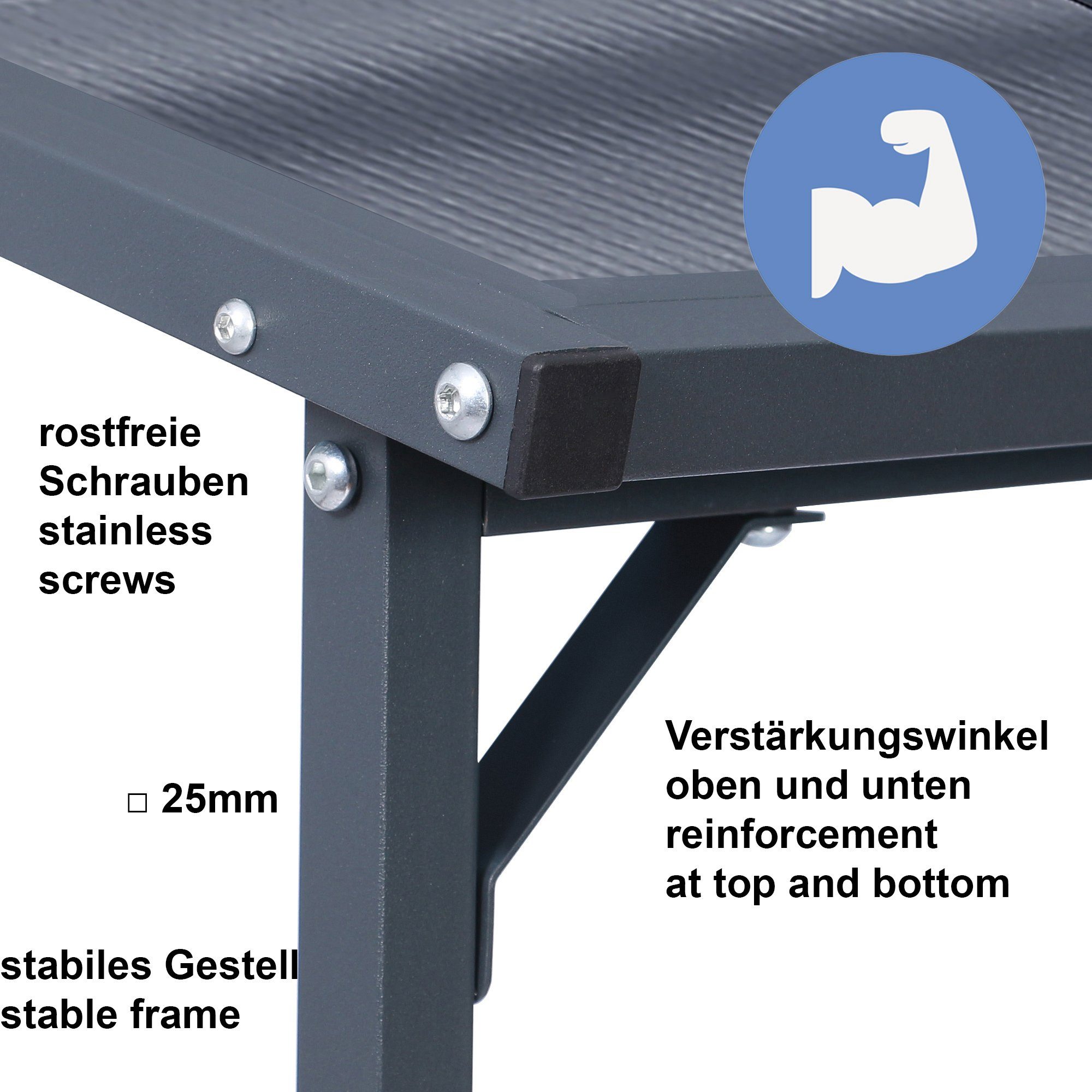 Grasekamp Kaminholzregal Kaminholzunterstand mit Wetterschutz 143x60x145cm, günstig online kaufen