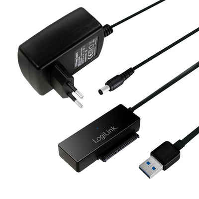 LogiLink USB 3.0 > SATA mit OTB m. NT USB-Adapter, zum Anschluss von SATA-Festplatten und CD-Laufwerke