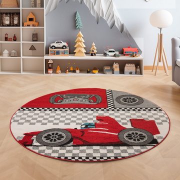 Teppich Rennwagen, SIMPEX24, Läufer, Höhe: 11 mm, Kinderteppich Rennwagen Teppich Baby Teppich Kinderzimmer Pflegeleicht