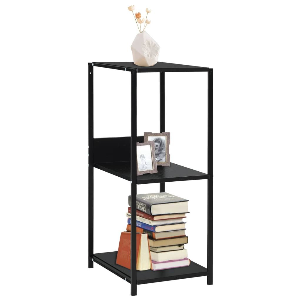 vidaXL Bücherregal Kleines Bücherregal Schwarz 33,5x39,6x79,7 cm Holzwerkstoff, 1-tlg. – Bild 2 von 5