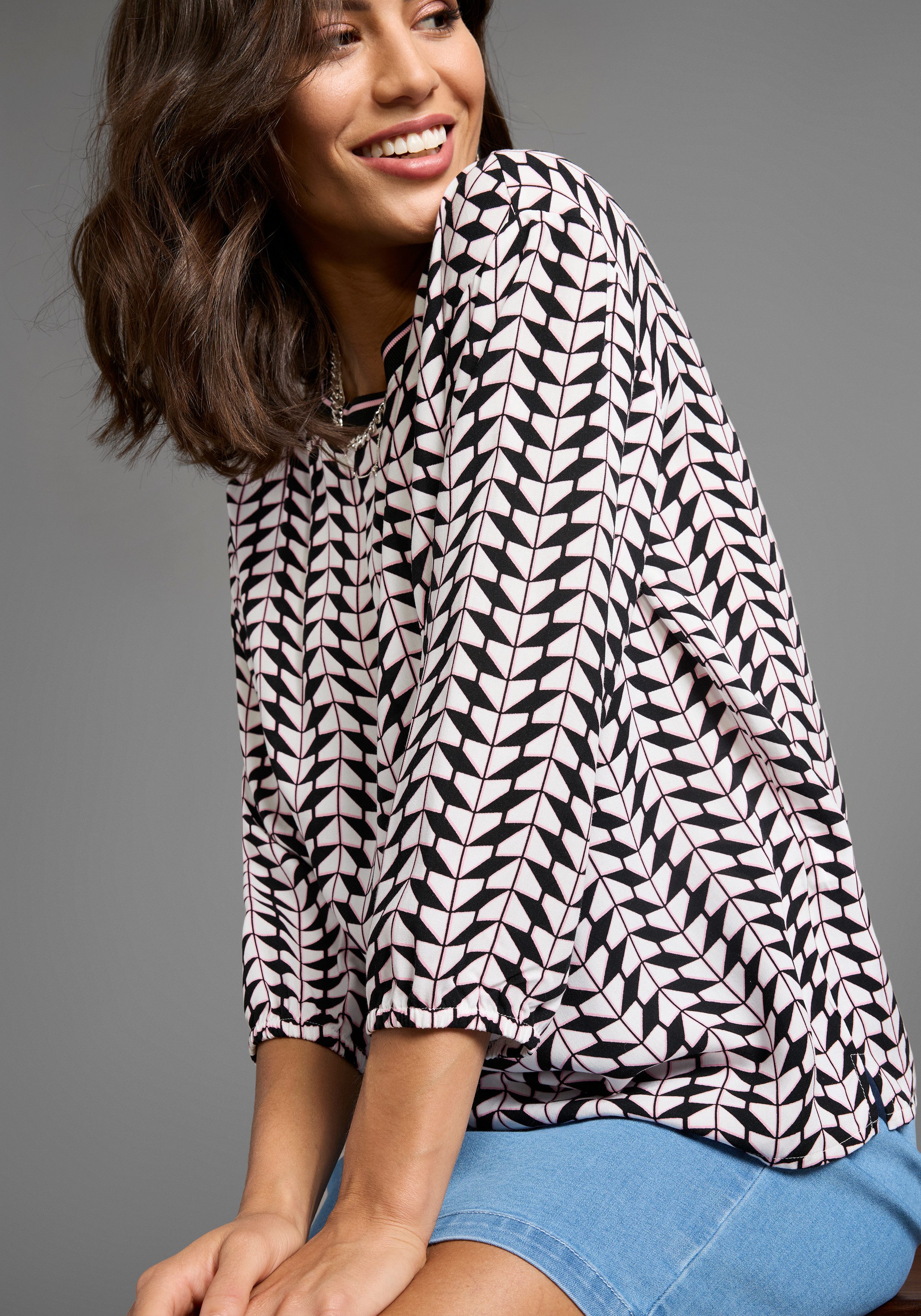 Laura Scott Druckbluse mit Grafik-Design günstig online kaufen