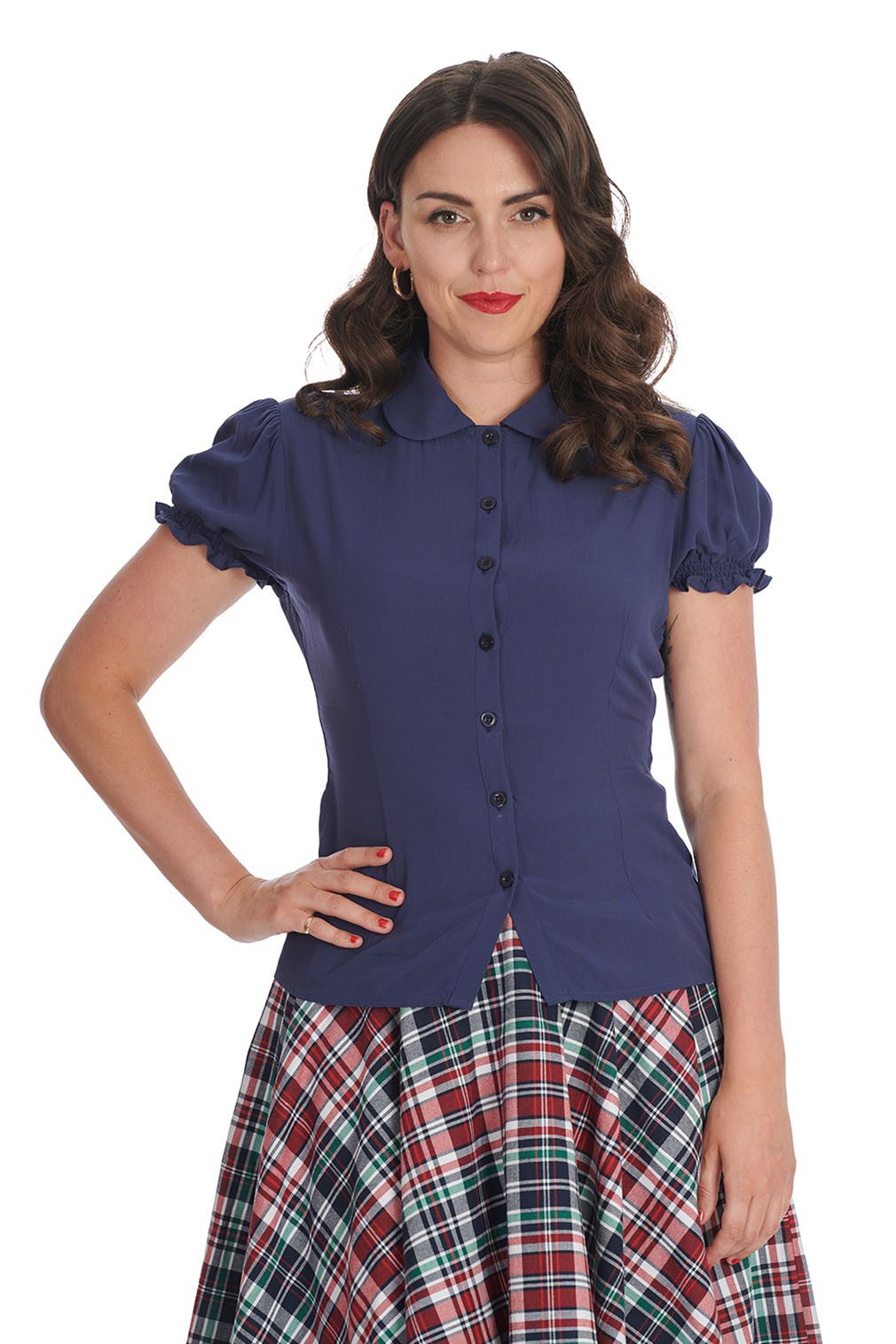 Banned Blusenshirt Betsy Bloom Navy