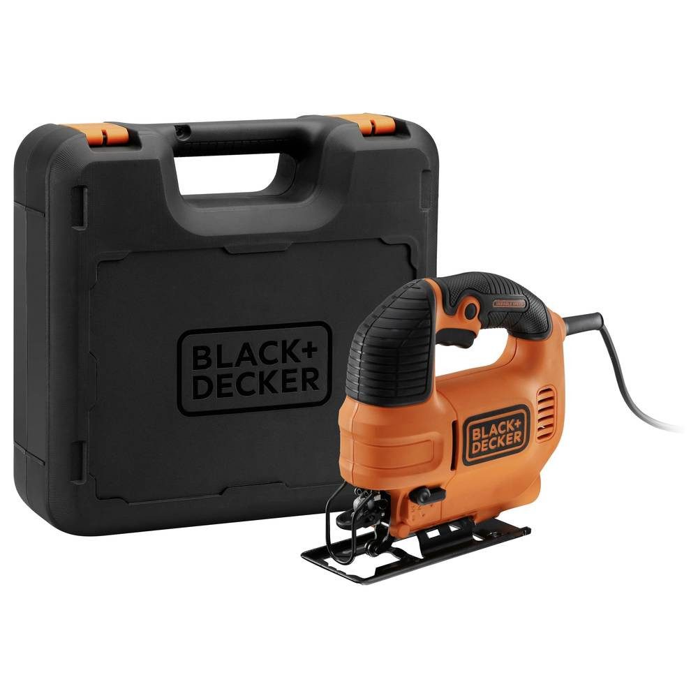 Black + Decker Stichsäge 500W Pendelhubstichsäge, 70mm max. Schnitttiefe, inkl. Koffer
