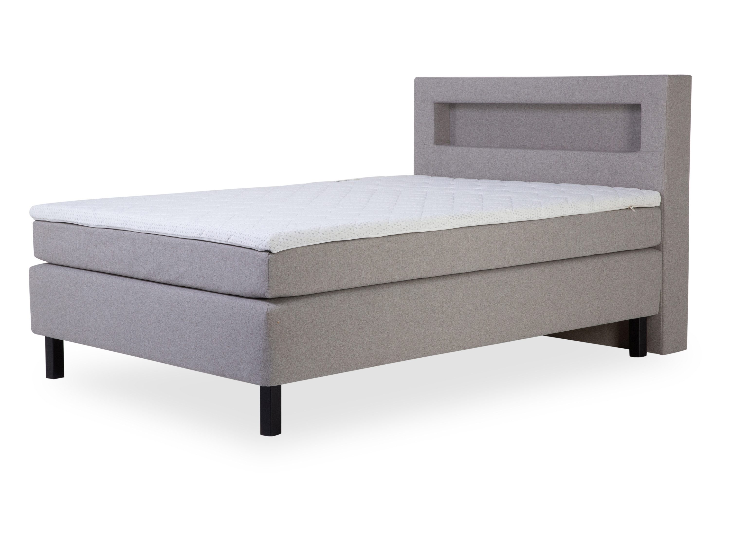 HARPER Boxspringbett Boxspringbett HARPER SANYA LF 140x200 cm grau Box-Spring-Bett