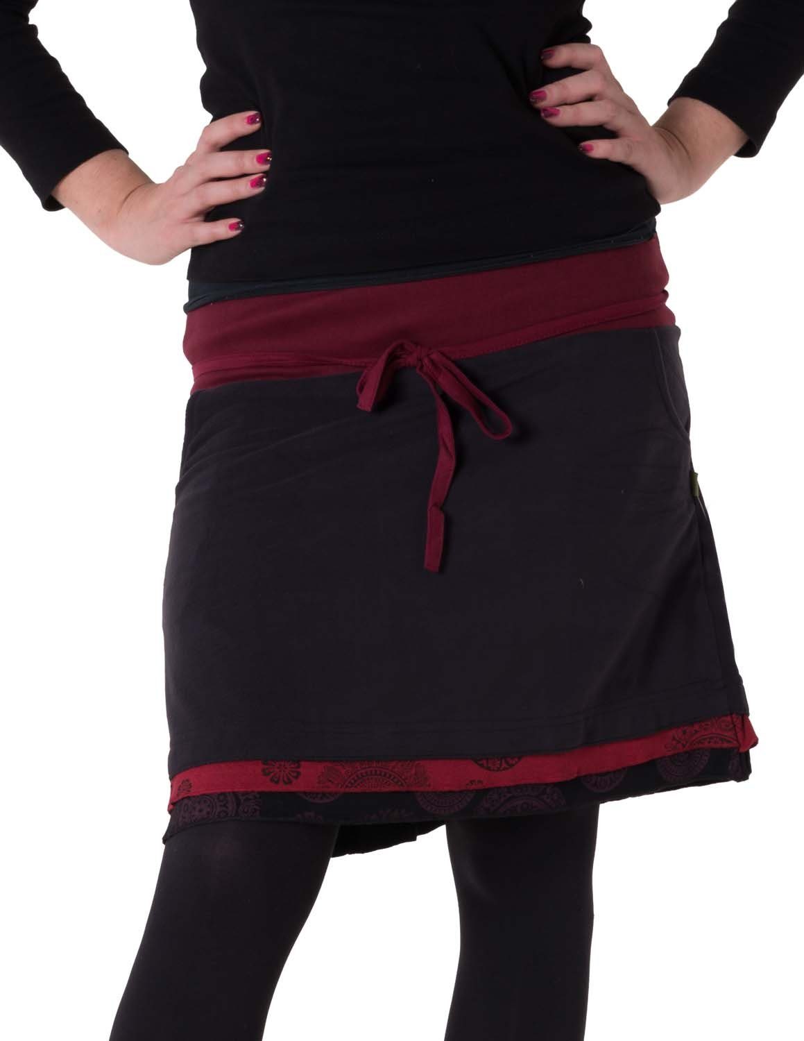 Vishes Minirock Warmer Lagenlook Fleece Rock günstig online kaufen