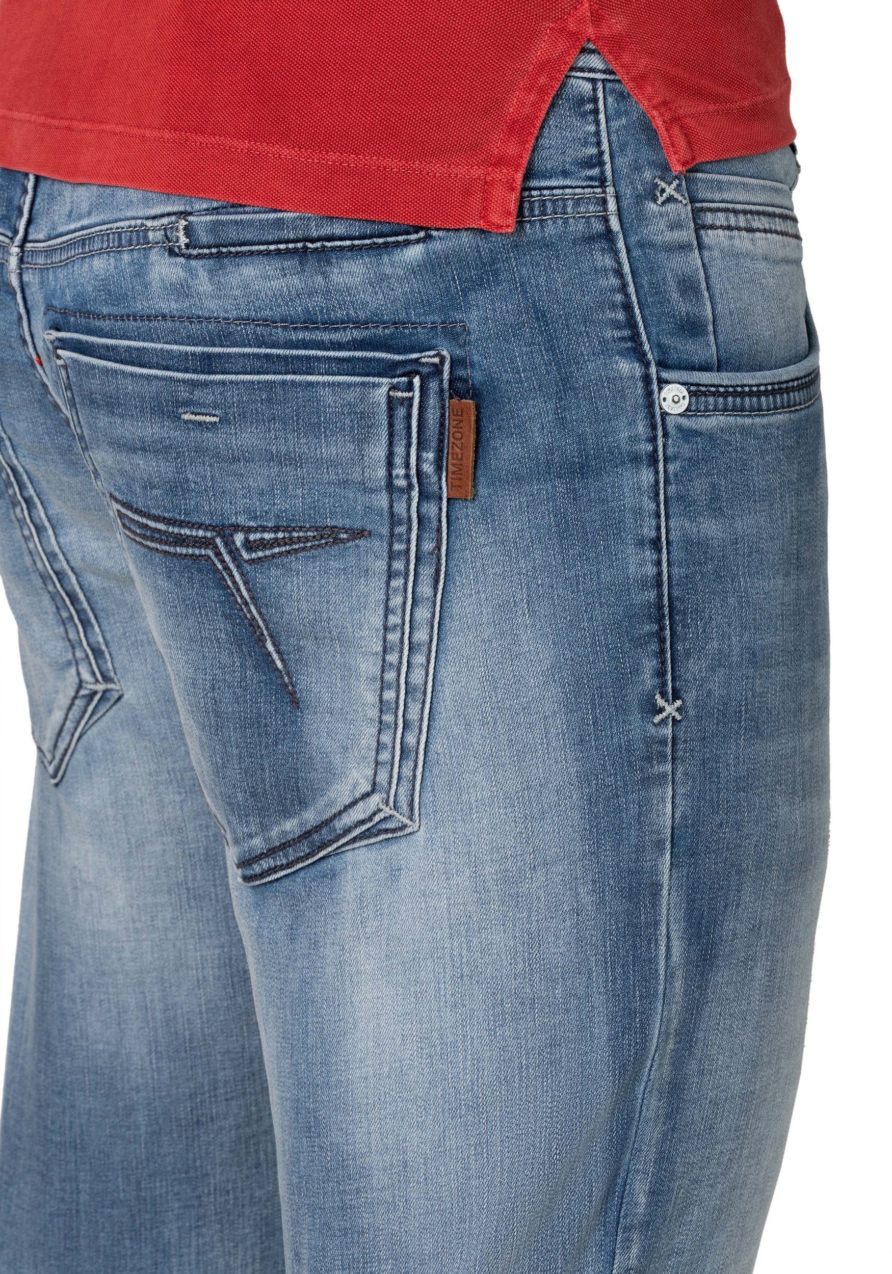 5-Pocket Jeans Regular Hose Regular-fit-Jeans 6596 Reißverschluss in Denim Blau-2 Pants TIMEZONE