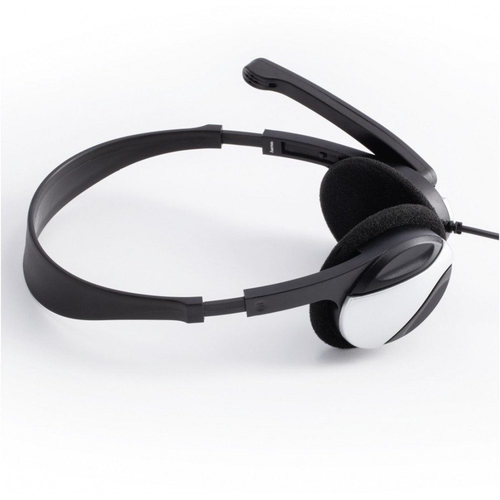 Hama Hama Essential HS 200 PC-Headset schwarz PC-Headset (Leichtes und komfortables Design, Kabelgebunden, Leichtes und komfortables Design)