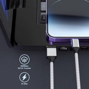Alpha Electronics USB C Datenkabel SCHNELL Ladekabel für Samsung usw.- mehrere Längen USB-Kabel, USB-C, USB Typ A (100 cm)