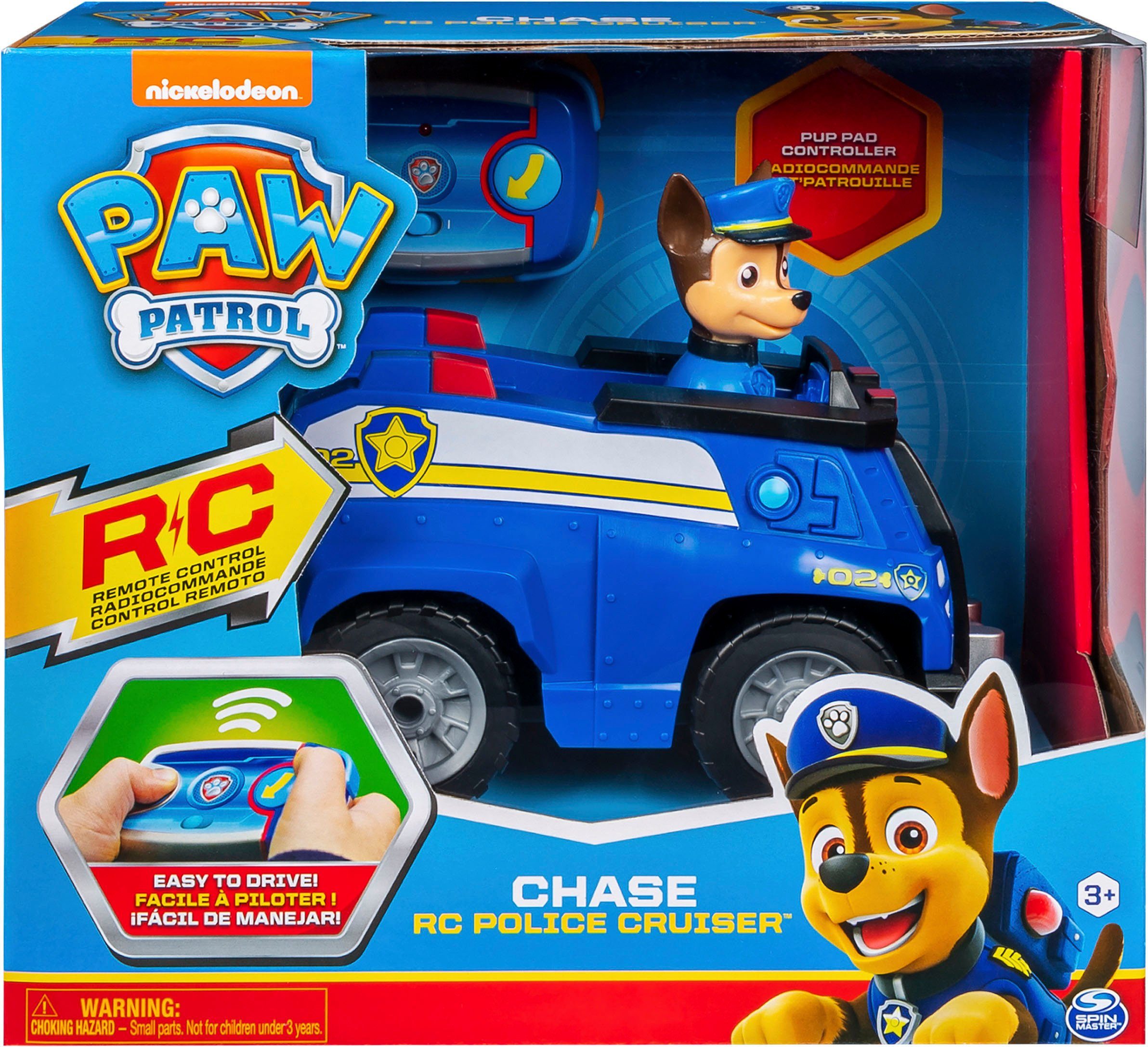 Patrol, PAW Fernbedienung inklusive Master 2,4GHz, mit Polizeiauto Chases Spin RC-Auto