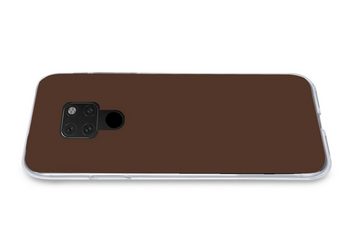 MuchoWow Handyhülle Braun - Dunkel - Farben, Handyhülle Huawei P40 Lite, Handy Case, Silikon, Bumper Case
