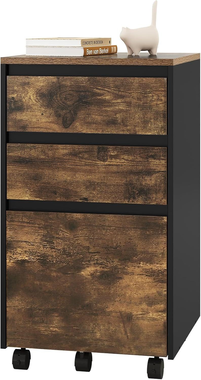 Woltu Aktenschrank (1-St) mobiler Schrank, Rollcontainer mit 3 Schubladen günstig online kaufen