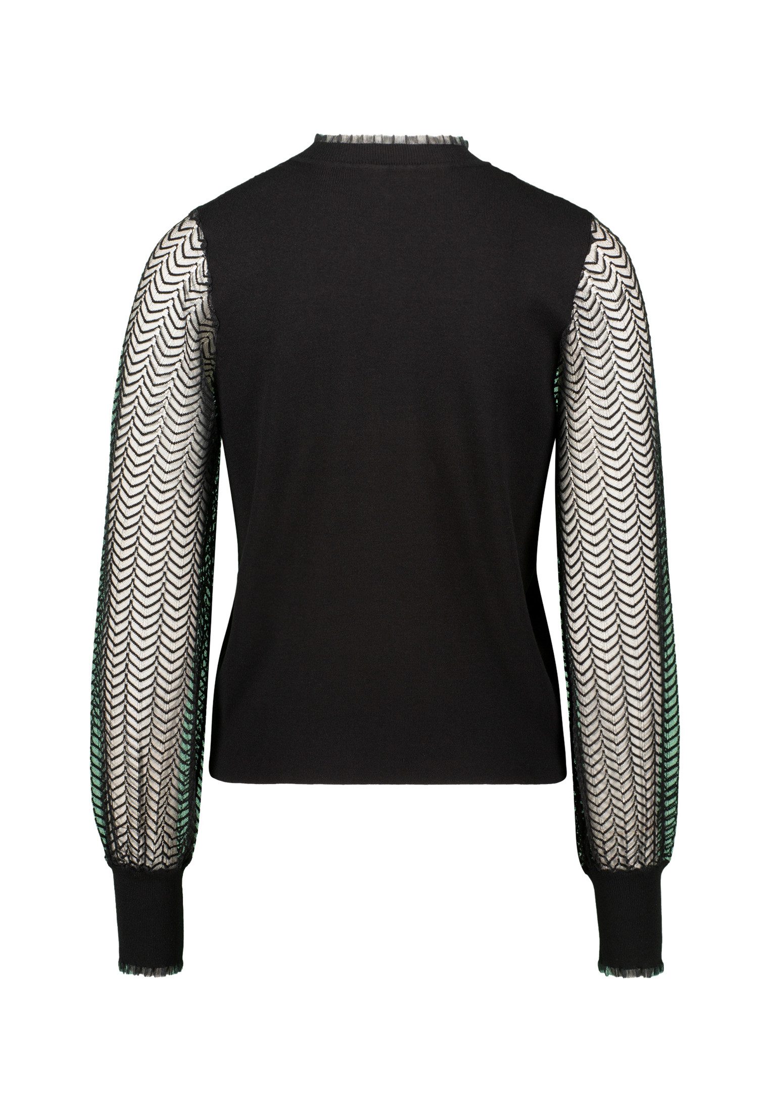 Zero Strickpullover Damen mit transparenten Ärmeln (1-tlg) Spitze