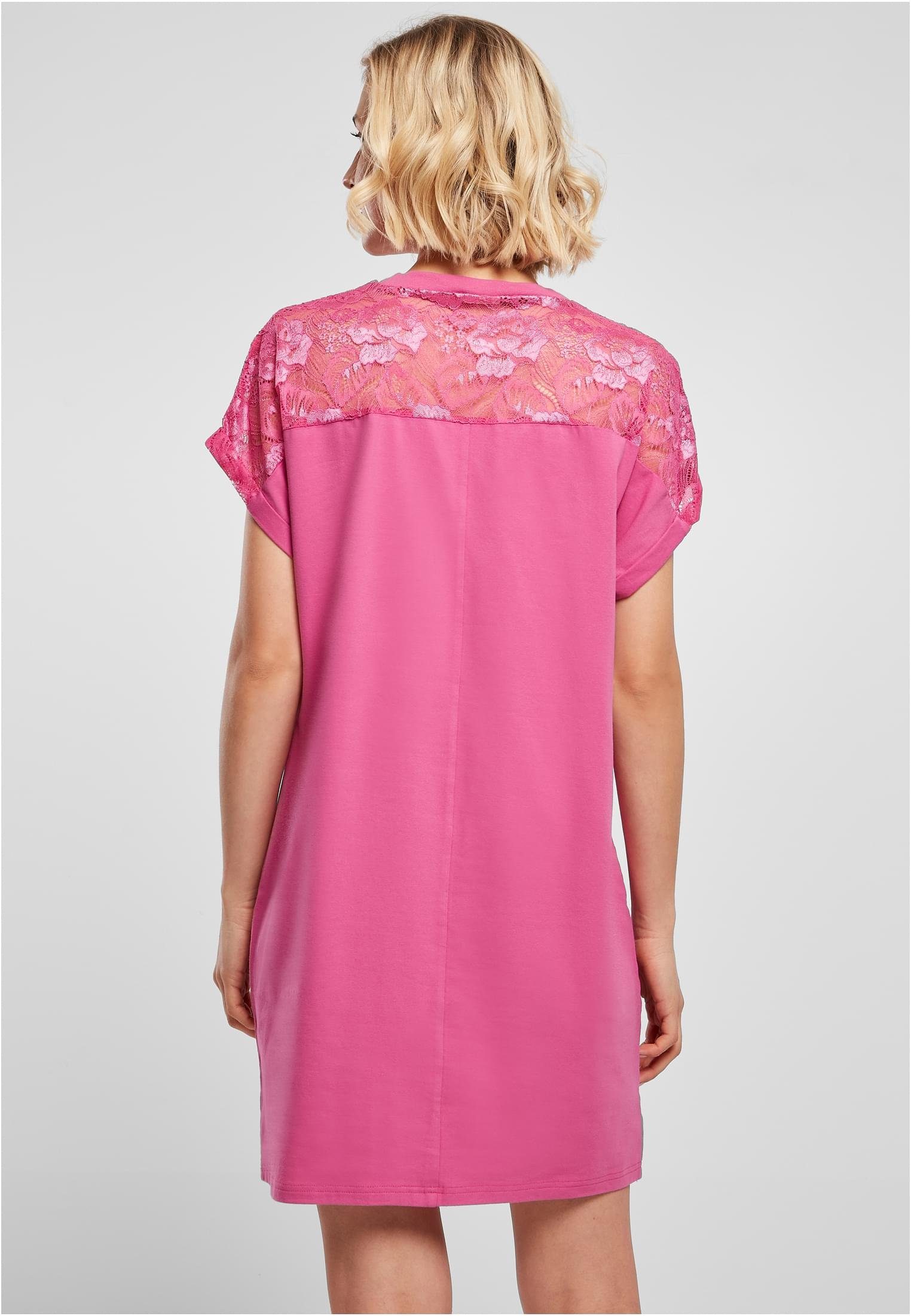 Tee brightviolet Lace CLASSICS Damen Jerseykleid Ladies URBAN Dress (1-tlg)