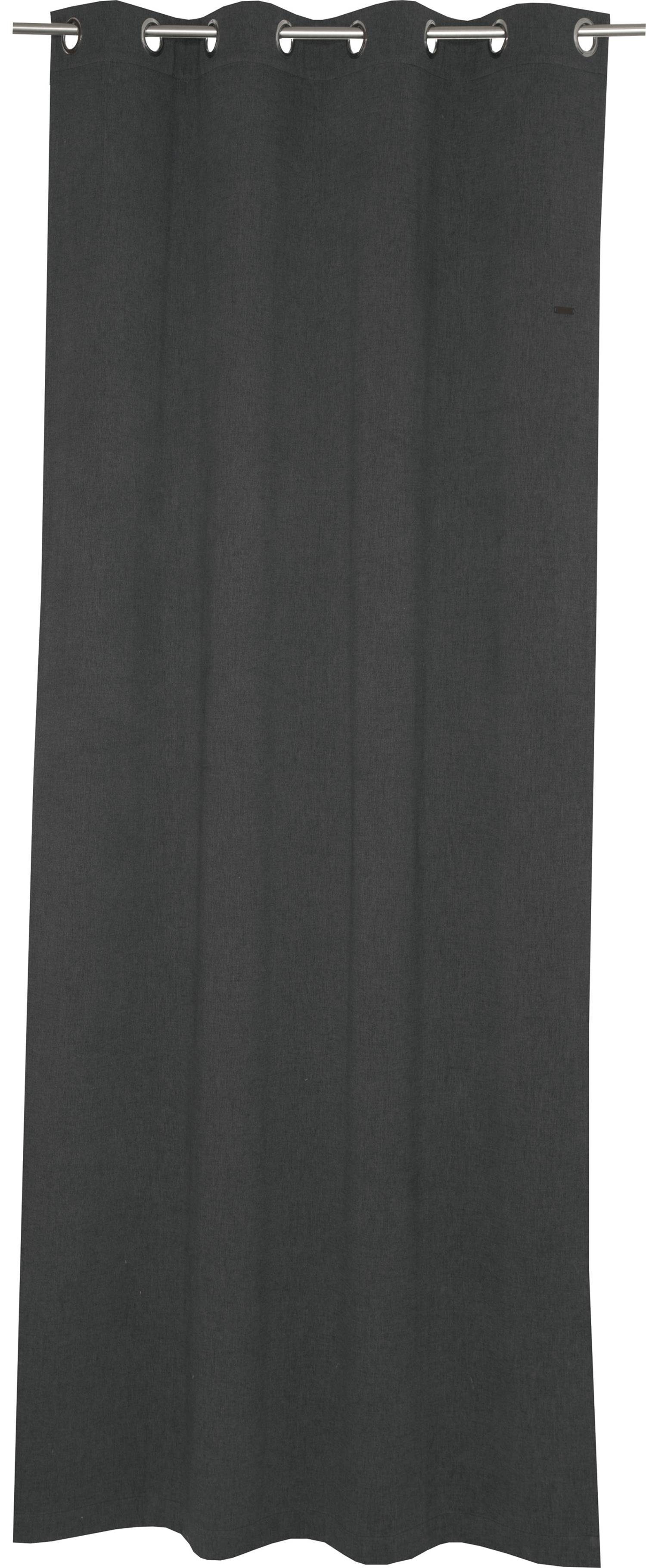Vorhang Curtains & Rollos, Esprit, Ösen, Logo-Label in Leder-Optik