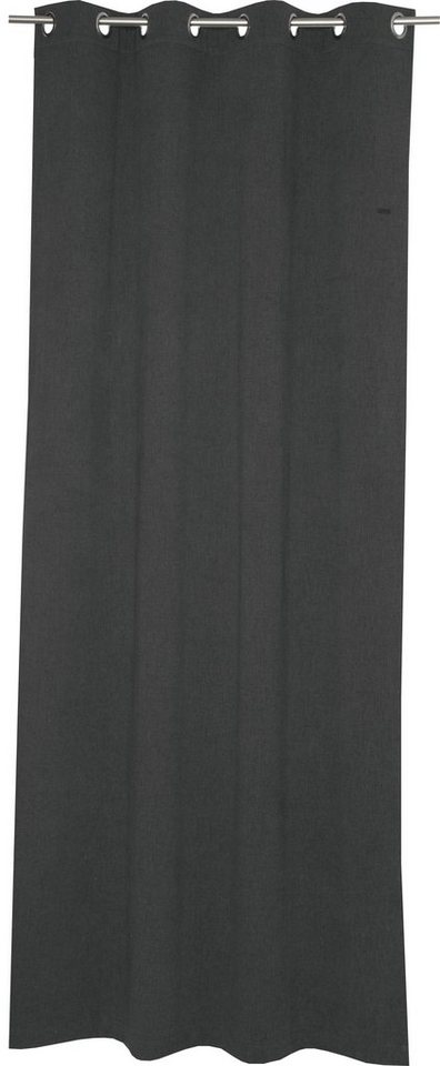 Vorhang Curtains & Rollos, Esprit, Ösen, Logo-Label in Leder-Optik