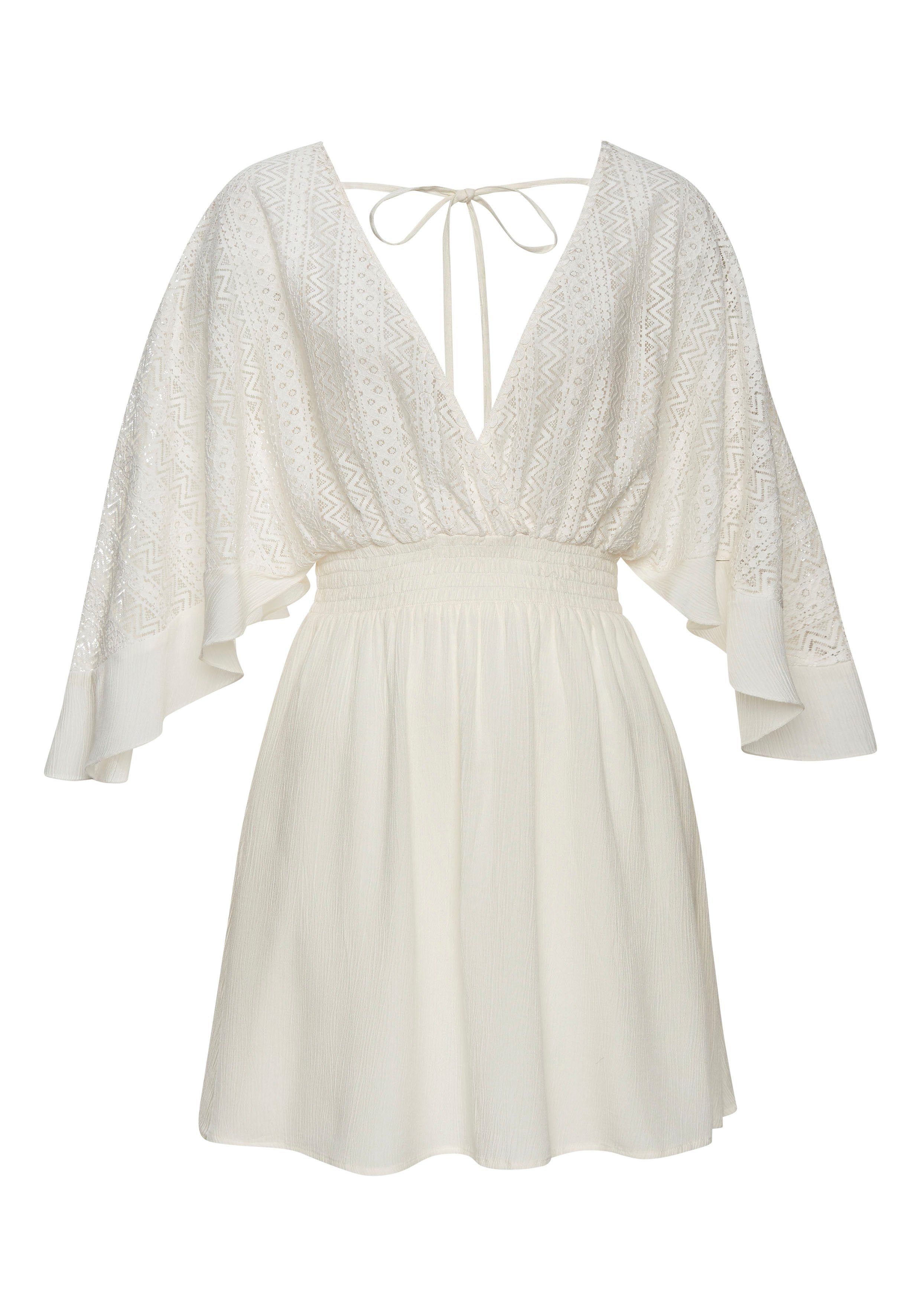 LASCANA Tunikakleid mit weiten Ärmeln, aus Spitze, Blusenkleid, Strandmode. € 49,99