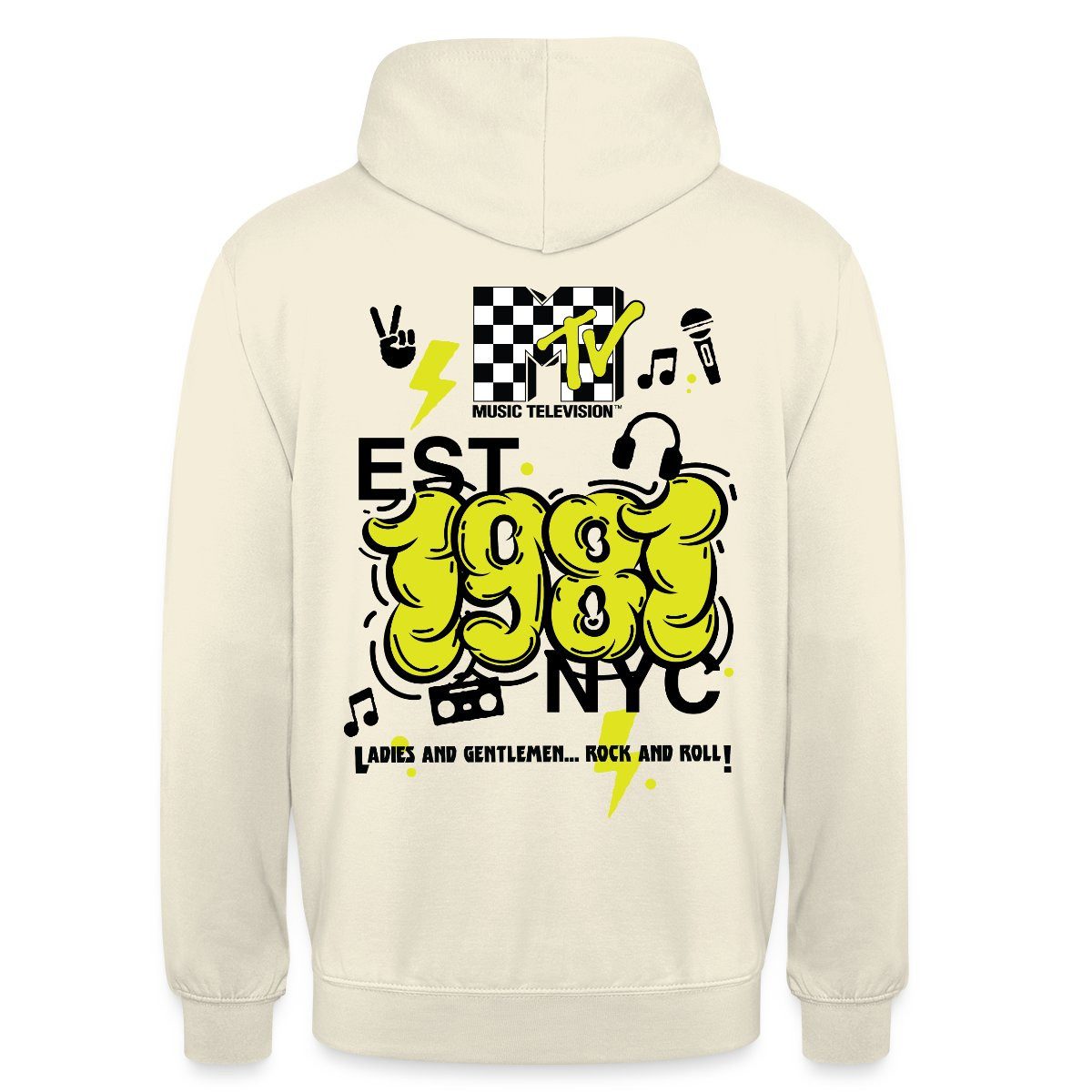 Spreadshirt Hoodie MTV Est. 1981 NYC Logo Rückendesign Unisex Hoodie (1-tlg)