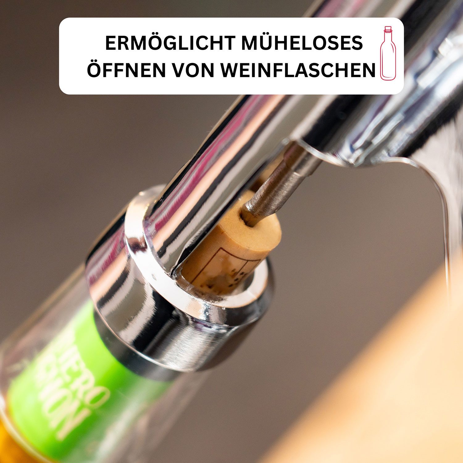 WESTMARK Korkenzieher Entkorker-Maschine zur Tischmontage, für Gastronomie/Profi-Küchen, Profi-Qualität, mit Korkabstreifer, BPA-frei