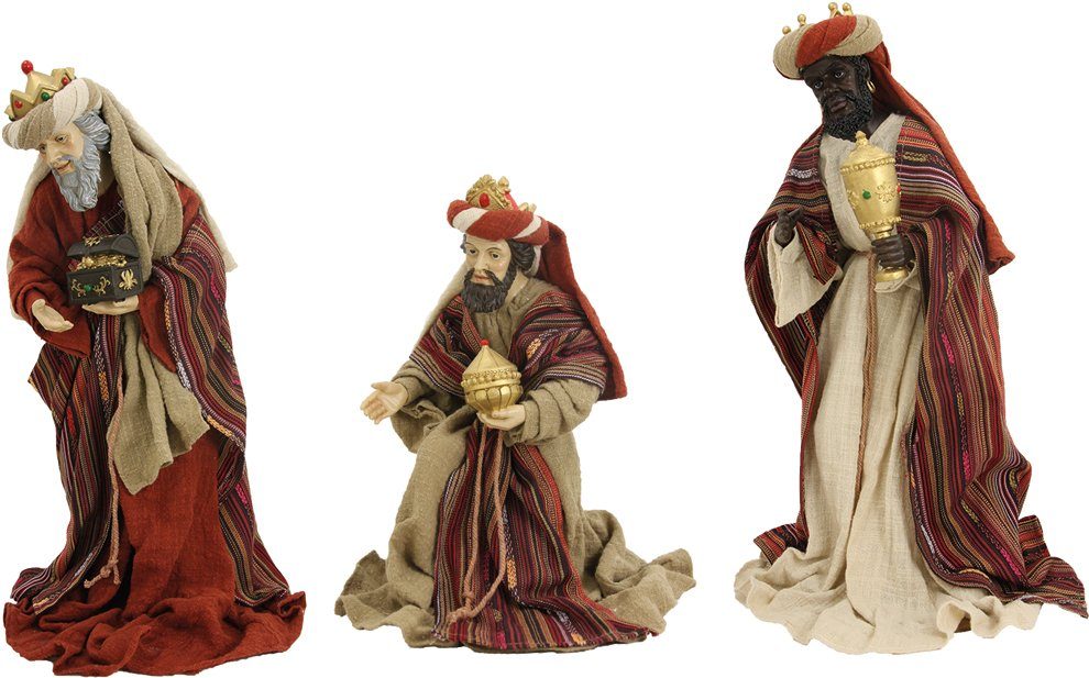 FADEDA Krippenfigur 3x FADEDA Hlg. Drei Könige orientalisch, Ankleidefiguren, Höhe: 42 cm (3 St)