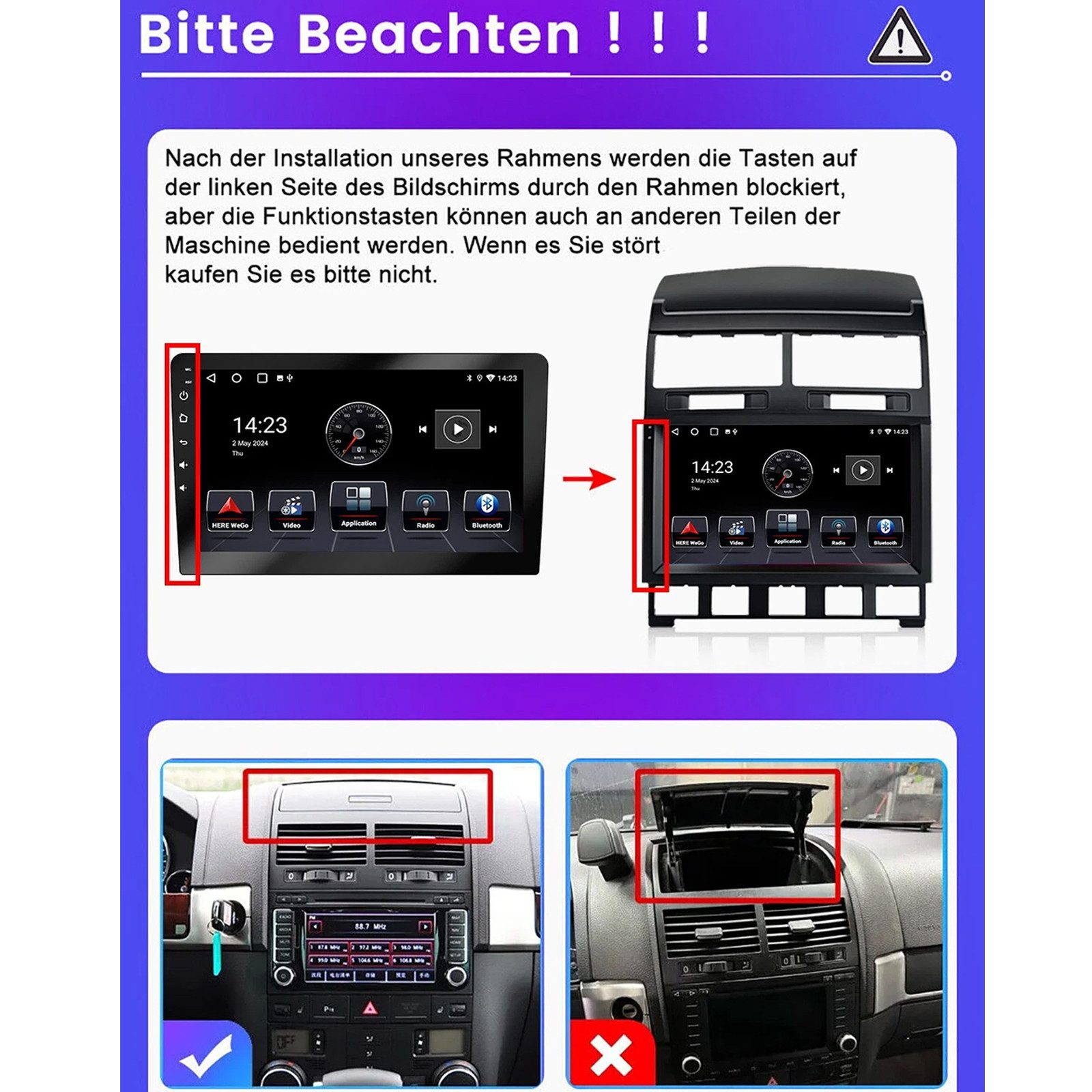 ESSGOO 6+128G Für VW Touareg 7L 2003-10 Autoradio CarPlay Android 15 GPS Navi Autoradio (6GB+128GB, RDS, 4G LTE, Digitalradio (DAB), FM, AM, Carplay Android Auto Bluetooth EQ USB GPS Navi WIFI Touchscreen)