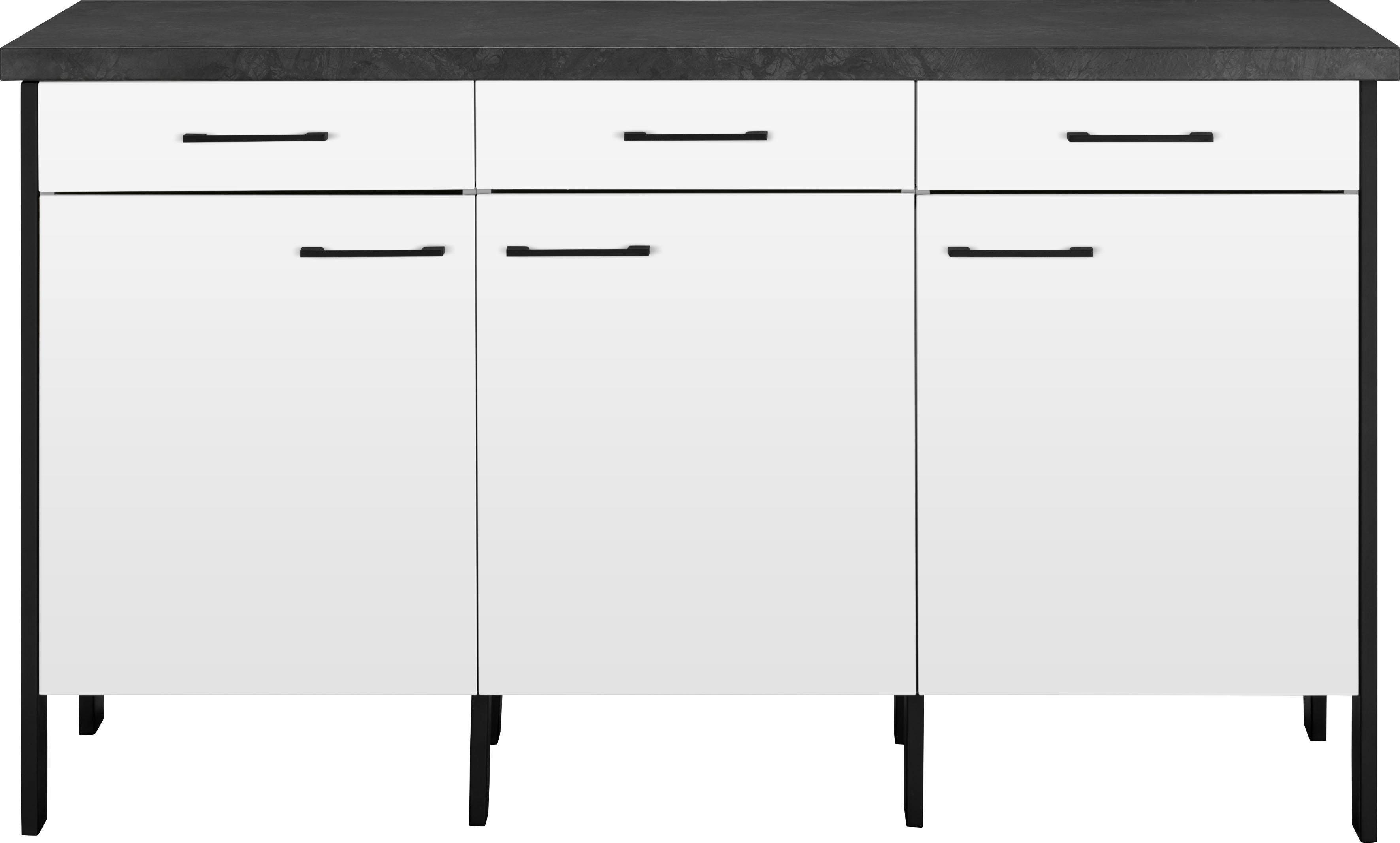 OPTIFIT Unterschrank Tokio 158 cm breit, mit Stahlgestell, mit Vollauszug,  Sideboard mit Stauraum