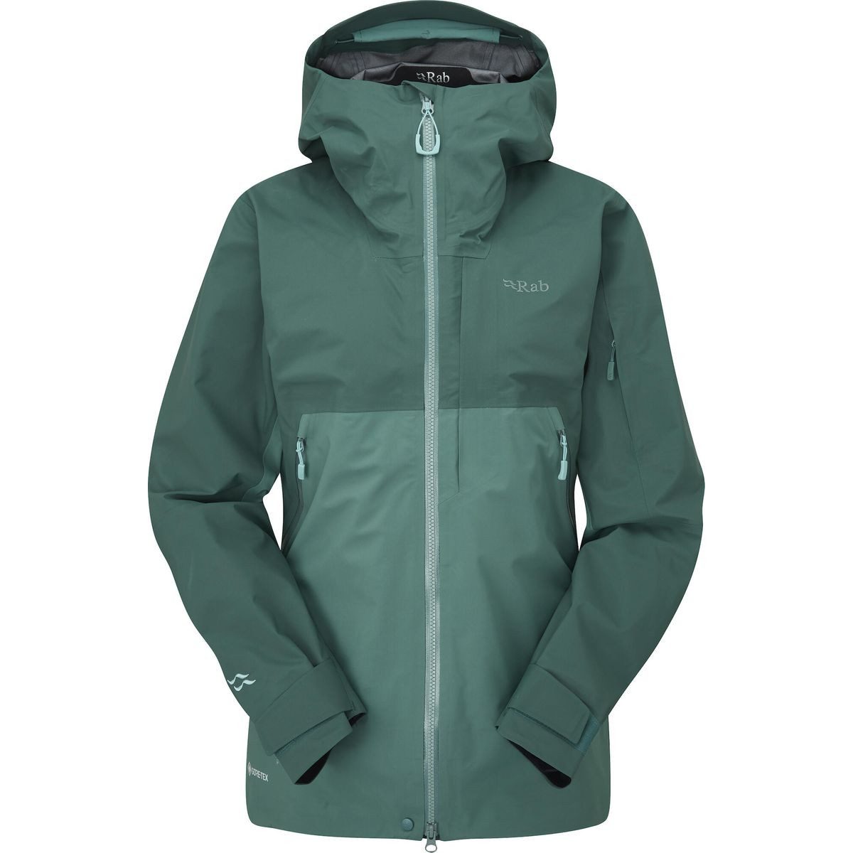 Rab Skijacke Khroma Diffuse GTX Jacket Wmns Robuste, 3-lagige GORE-TEX-Shell mit 100 % recyceltem Obermaterial