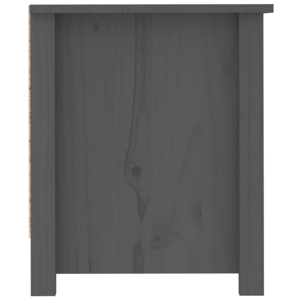 furnicato Schuhschrank Grau 110x38x45,5 cm Massivholz Kiefer