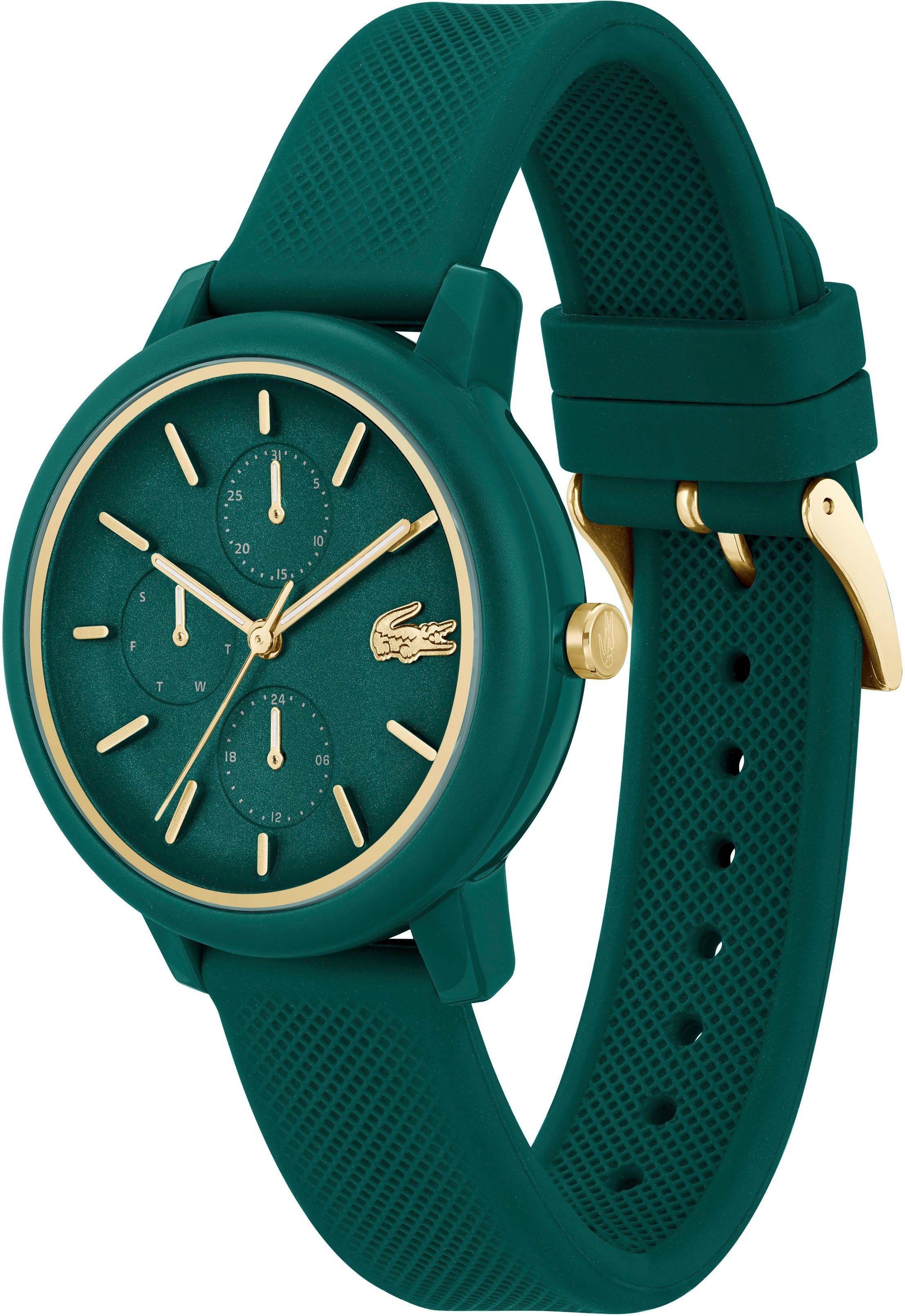 Lacoste Multifunktionsuhr LACOSTE.12.12 LADIES MULTI 2001329, Quarzuhr, Armbanduhr, Damenuhr, Datum, Silikonarmband