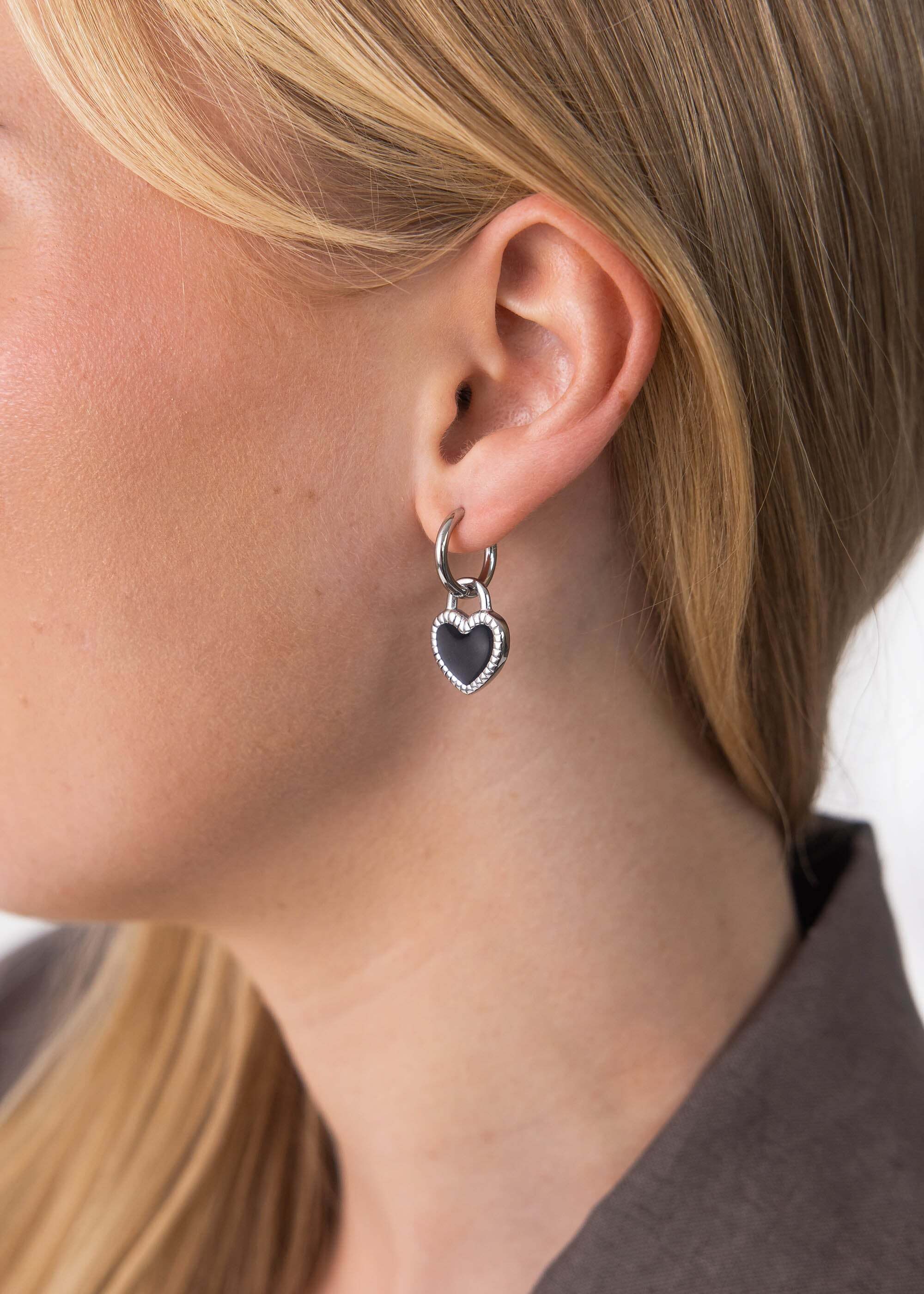 Purelei Paar Creolen Heart Charm – Bild 3 von 4