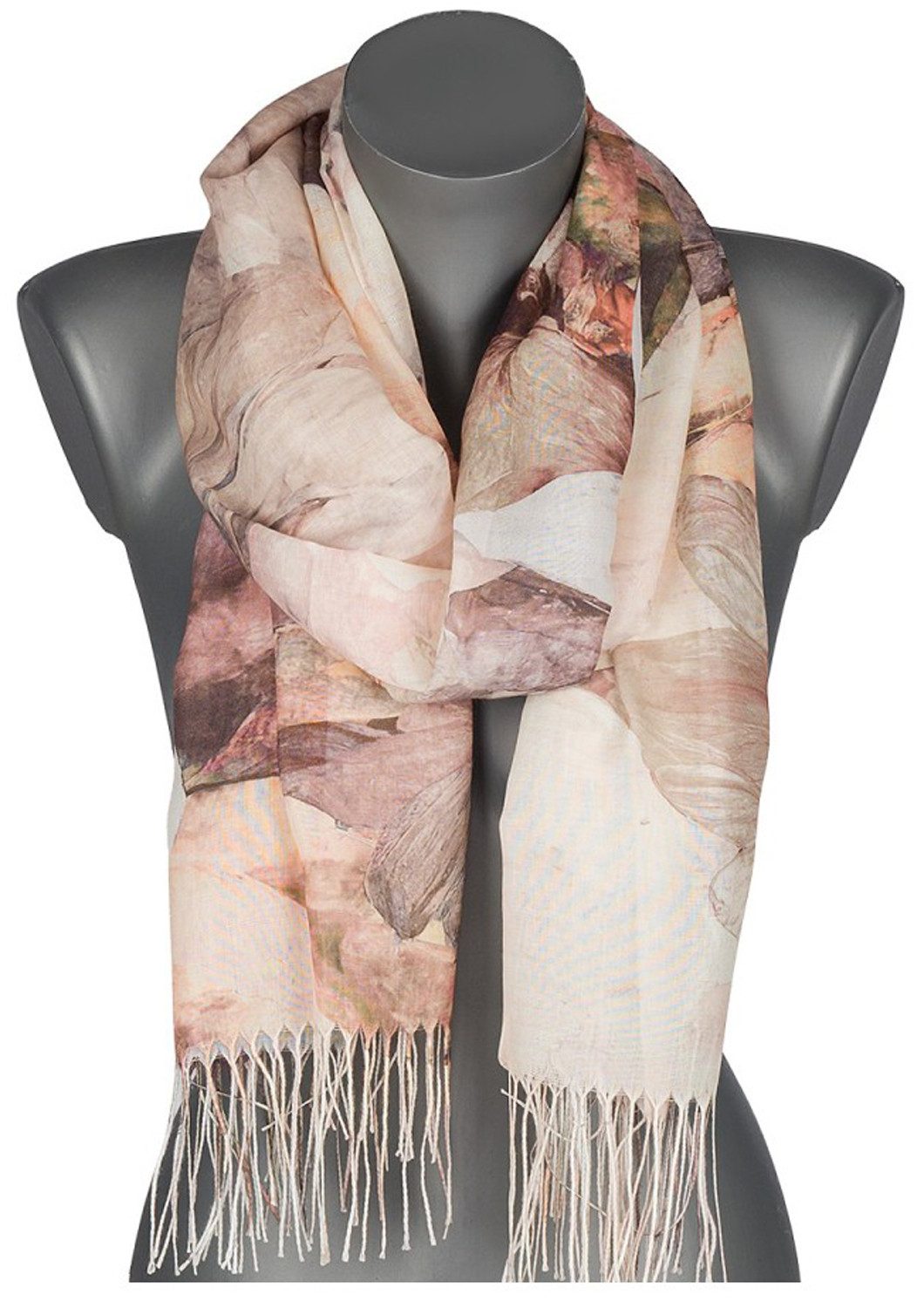chic4home Schal Color Flow, (1-St. 1-teilig), sommerlicher Damen Schal mit buntem Muster