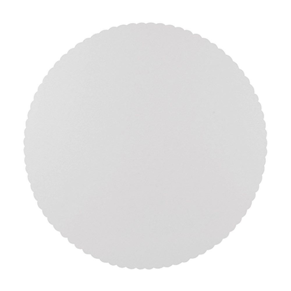 PAPSTAR Tortenplatte 10 Tortenunterlagen, Pappe "pure" rund Ø 28cm weiss mit gezacktem Rand